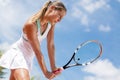 Young woman playing tennis Royalty Free Stock Photo