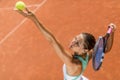 Young woman playing tennis Royalty Free Stock Photo