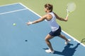 Young woman playing tennis Royalty Free Stock Photo