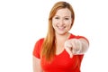 Young woman pointing you out Royalty Free Stock Photo