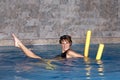 Young woman in the pool