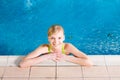 Young woman in pool