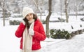 Young woman portrait on a cold winter day