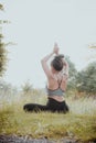 Young woman practicing yoga Everyday Yoga helps in concentration Royalty Free Stock Photo