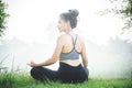 Young woman practicing yoga Everyday Yoga helps in concentration Royalty Free Stock Photo