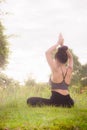 Young woman practicing yoga Everyday Yoga helps in concentration Royalty Free Stock Photo