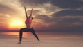 Young woman practicing yoga