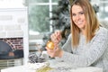 Young woman prepating for Christmas Royalty Free Stock Photo