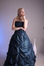Young woman with prom dress Royalty Free Stock Photo
