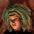 Young woman with rasta hair