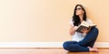 Young woman reading a book Royalty Free Stock Photo