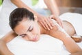 Young woman receiving spa treatment Royalty Free Stock Photo