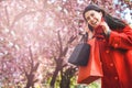 Young woman speaking on the phone