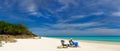 Young woman relaxing at beach Royalty Free Stock Photo