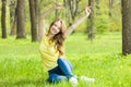 Young woman relaxing in nature Royalty Free Stock Photo