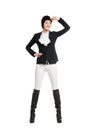 Young woman in riding clothes Royalty Free Stock Photo