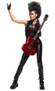 Young woman rock star Royalty Free Stock Photo