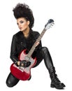 Young woman rock star Royalty Free Stock Photo