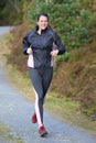 Young woman running outdoor Royalty Free Stock Photo