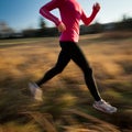 Young woman running outdoors Royalty Free Stock Photo