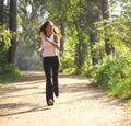 Young woman runnning