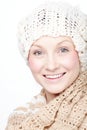 Young woman in scarf smiling Royalty Free Stock Photo