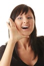 A young woman scream loud Royalty Free Stock Photo