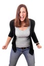 Young woman screaming Royalty Free Stock Photo