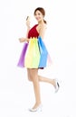 Young Woman with shopping bags and credit card Royalty Free Stock Photo