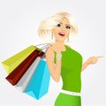 Young woman with shopping bags