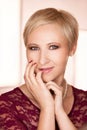 Young woman with short blond hair Royalty Free Stock Photo