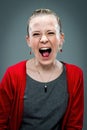 Young Woman Shouting Royalty Free Stock Photo