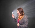 Young woman shouting Royalty Free Stock Photo