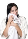 Young woman after shower Royalty Free Stock Photo