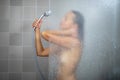 Young woman in shower Royalty Free Stock Photo