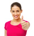 Young Woman Showing Thumbs Up Sign Royalty Free Stock Photo