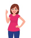 Young woman showing thumps up sign or gesture. Deal, agree, approve, positive, okay, human emotion and body language concept.