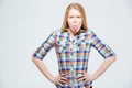 Young woman showing tongue Royalty Free Stock Photo