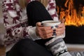 Embracing Winter\'s Warmth: Cozy Moments by the Fireplace