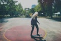 Young Woman Skater Skating Active Concept