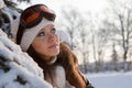 Young woman in ski glasses. Royalty Free Stock Photo