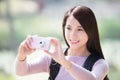 Young woman smile take selfie