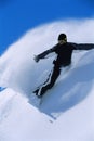 Young woman snowboarding Royalty Free Stock Photo