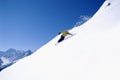 Young woman snowboarding Royalty Free Stock Photo