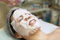 Young woman In Spa Salon With Facial Mask Royalty Free Stock Photo