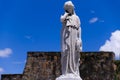 Young Woman Statue with Hand on Cheek Royalty Free Stock Photo