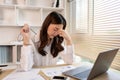 Young woman stressed or worried about doing a wrong job