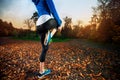 Young woman stretching before running Royalty Free Stock Photo