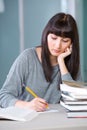 Young woman studying Royalty Free Stock Photo