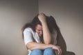 Young woman suffering from a severe depression and anxiety, psychiatric problem after covid-19